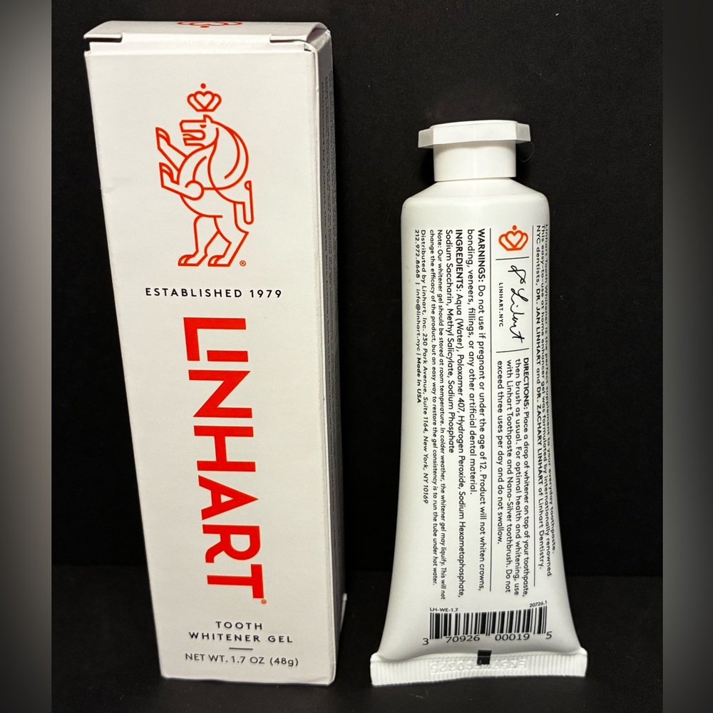 Linhart Tooth Whitener Gel ~ $28 MSRP ~ Full Size ~ 1.7oz  ~ Brand New in Box - Picture 5 of 6